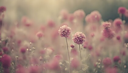 pink flowers in the meadow
