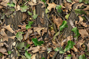 branches dry leaves camouflage background texture pattern seamless wallpaper