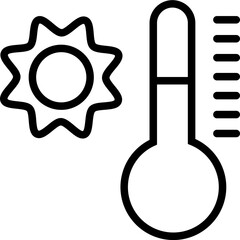 Temperature Line Icon Design Vector Ramadan