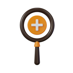 Fototapeta premium zoom 3d render icon