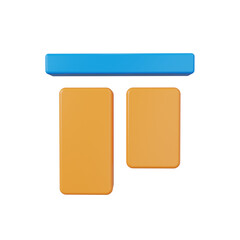 vertical 3d render icon