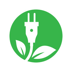 environmentally friendly electricity supply logo design