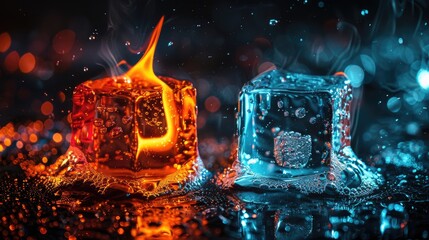 Fire and ice, two elements that are complete opposites but somehow coexist
