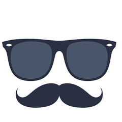 black aviator sunglasses with a thick frame and mirrored lenses