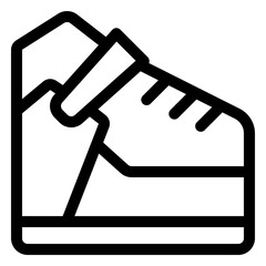 sneaker outline icon and illustration