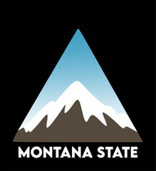 Fototapeta premium montana state on black background