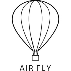Fototapeta premium a minimalist modern air balloon logo (11)
