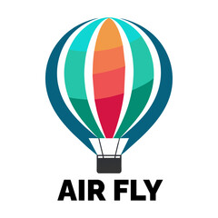 Fototapeta premium a minimalist modern air balloon logo (12)