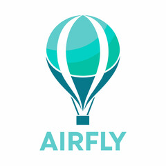 Obraz premium a minimalist modern air balloon logo (13)