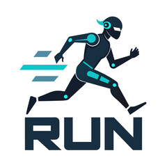 Running Robot man logo (11)