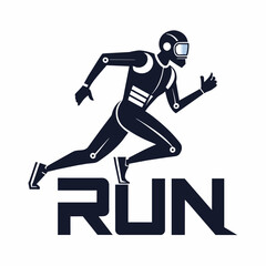 Running Robot man logo (14)