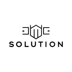 Tech logo vector art illustration (31)