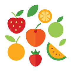 Summer Fruits Icon Pack vector design