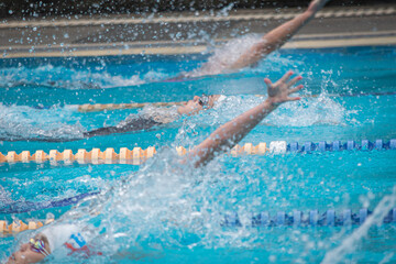 swimmer in swimming pool
