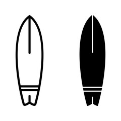surfboard icon. surfing sign color editable