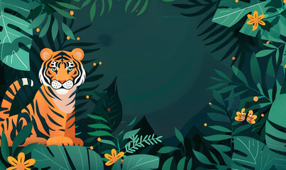 tiger day background copy space for tiger animal 29 july