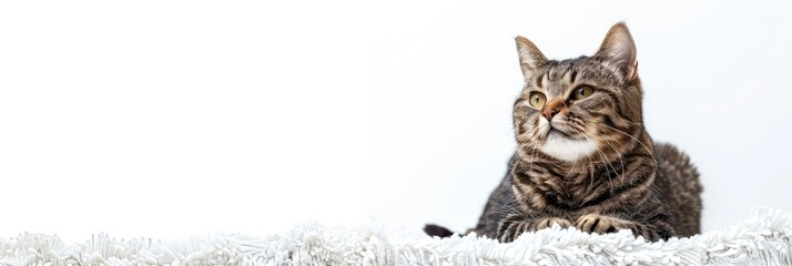  happy cat on a white background 