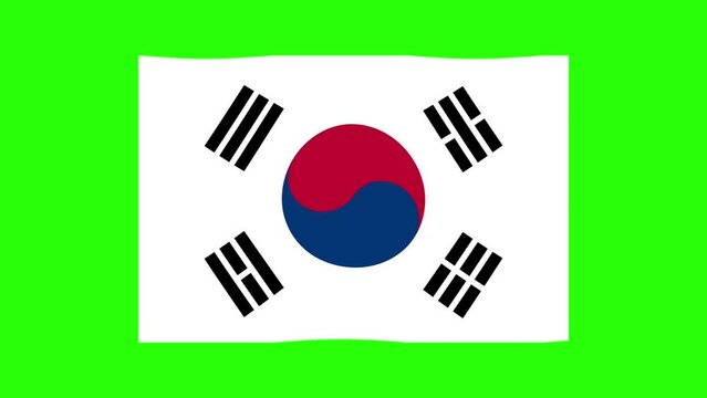 south korean flag animation