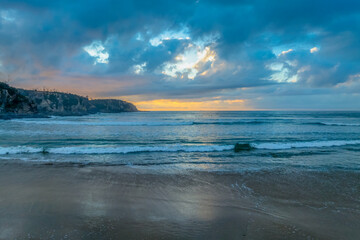 McKenzies Beach Autumn Sunrise with Clouds