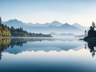 lake and mountains