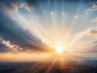 Fototapeta premium sun and clouds