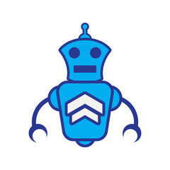 Obraz premium modern robot service logo design