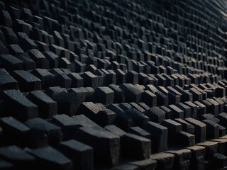 Obraz premium black and white blocks