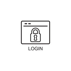 log in web icon , password icon