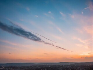 Obraz premium sunset over the city