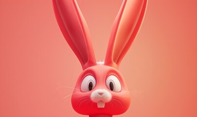 Fototapeta premium easter bunny with bow