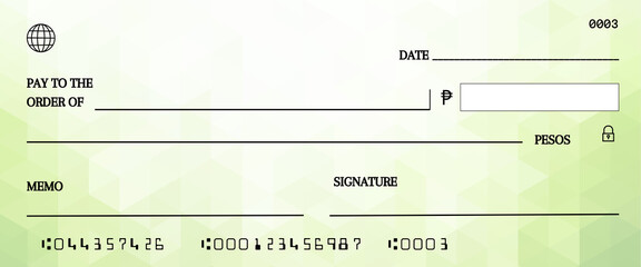 blank cheque12 IN PESO currency - 1