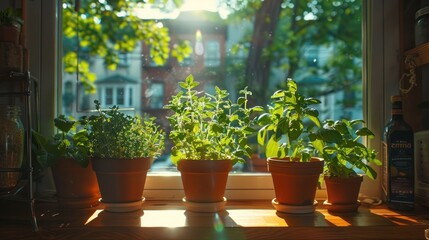 Fototapeta premium Indoor plants bring a sense of peace and tranquility to any room. They can also help to improve air quality and reduce stress.