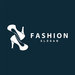 Women shoes logo illustration design business style fashion trend ladies high heels
