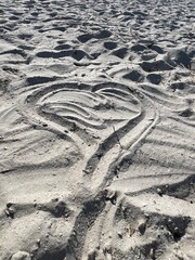 tracks in sand