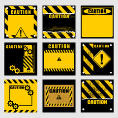 Caution, under construction signs