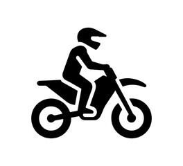 cross motorbike vector icon black and white