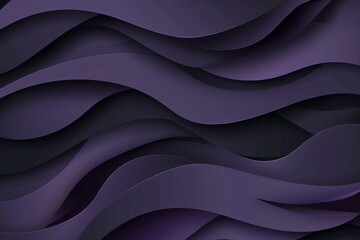 Dark orchid paper waves abstract banner design. Elegant wavy vector background