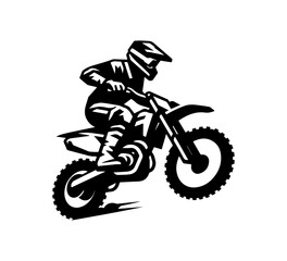 cross motorbike vector icon black and white