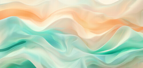 Obraz premium Whimsical pixel waves in soft pastels, creating a calm and gentle digital tapestry.