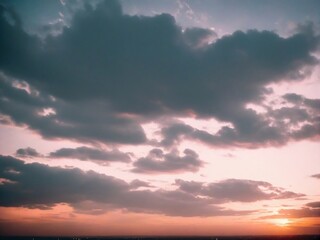 Naklejka premium sunset over the sea