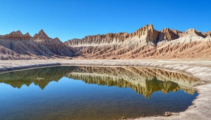 Earth's Canvas: A Symphony of Colors in Eroded Badlands