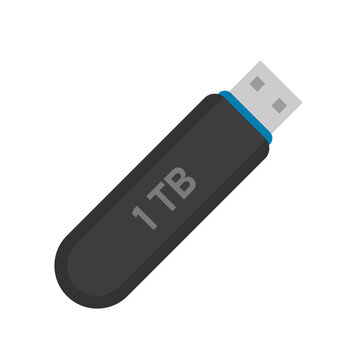 recommend clip art: 1 TB USB flash drive flat vector icon illustration logo clipart
