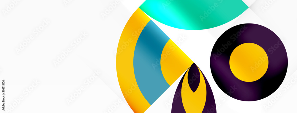 Aufkleber a vibrant graphic design featuring a colorful circle with an electric blue pattern surrounding a cen