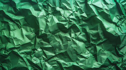 green crumpled paper background