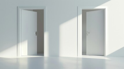 A room with two doors.