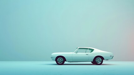 A car isolated on a colorful background.
