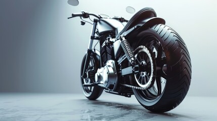 A motorcycle on a white background.