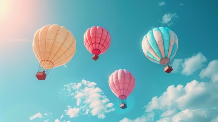 Obraz premium A hot air balloon in the sky.