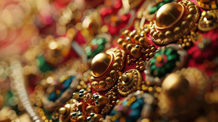 Vibrant Festival Decorations Close-up