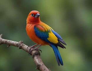 Obraz premium colorful beautiful bird in a natural background.